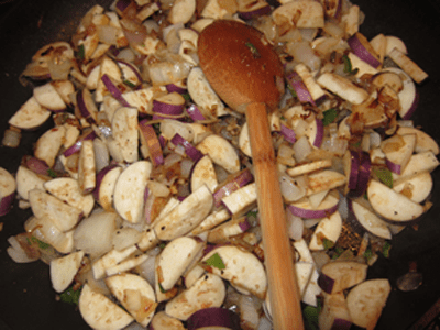 sole pie - add eggplants