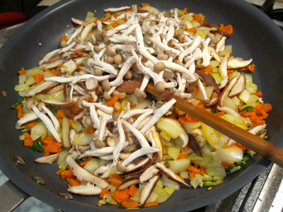 fried cauli rice - add mushrooms