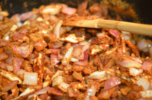 turkey chili - add spices