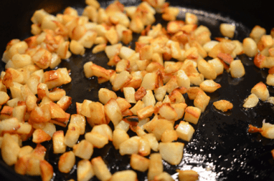 turkey chili - finish sunchokes in oven