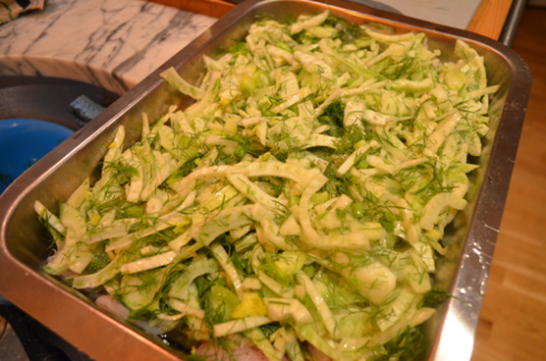 fennel sole - cover sole with fennel