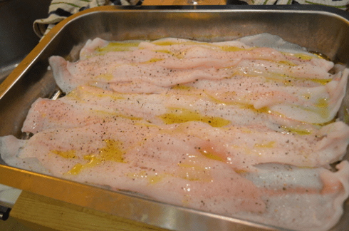 fennel sole - sole in pan