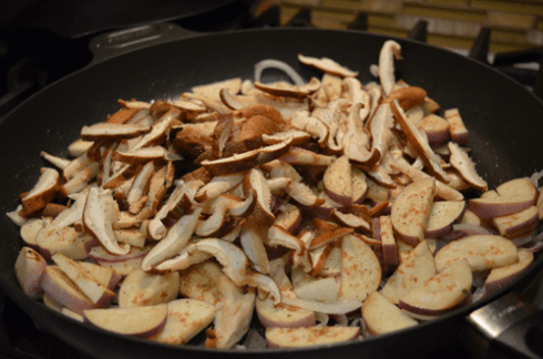 Radicchio+eggplant - add eggplant and shiitake