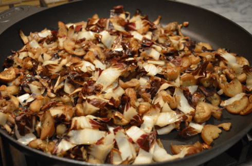 Radicchio+eggplant - radicchio cooked